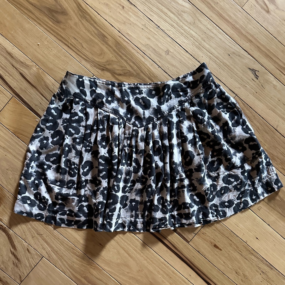 Rebecca Taylor Kaleidoscope Black and Cream Skater Mini Skirt